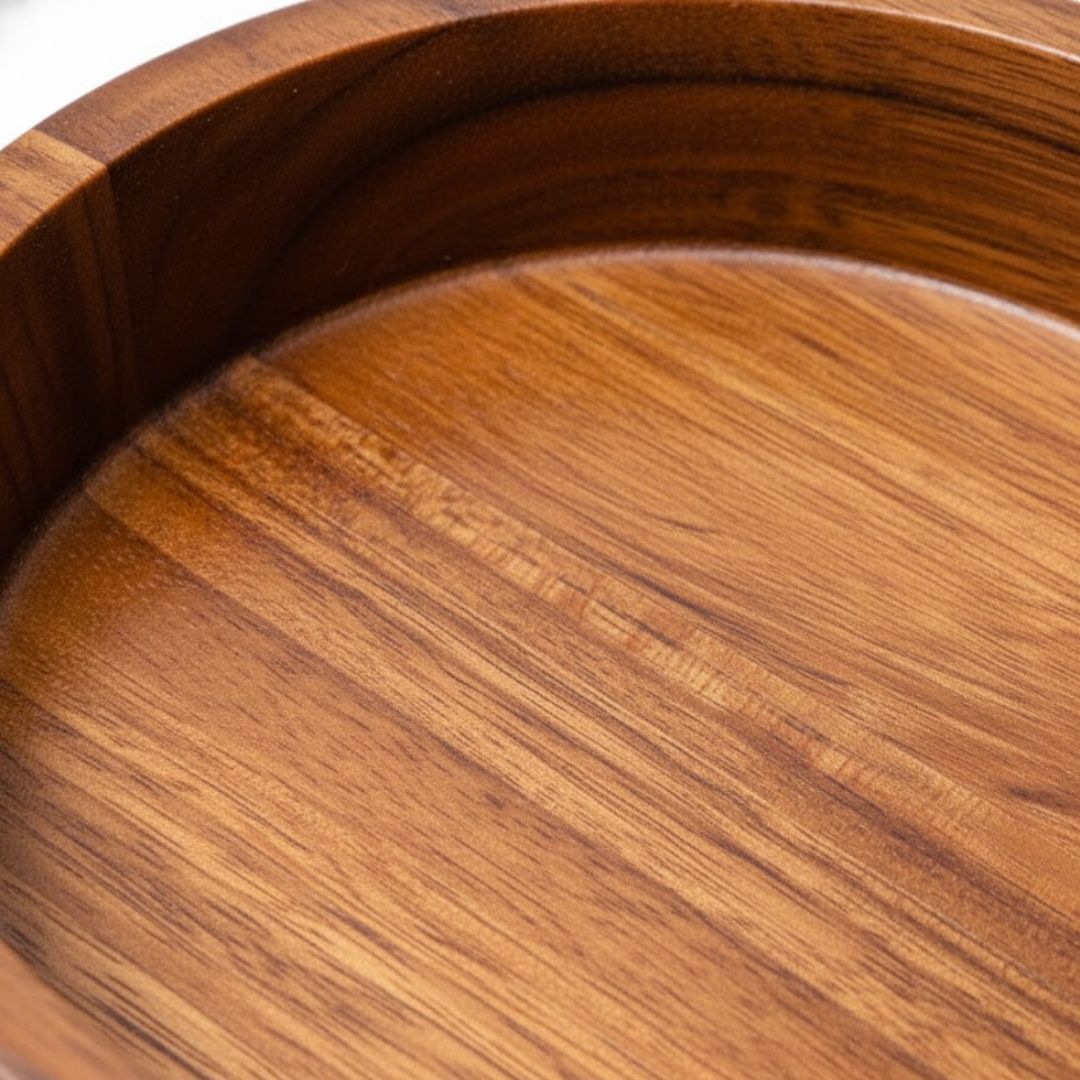 Straight Cut Bowl: Elegant Acacia Wood Tableware